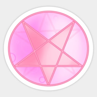 Cute Pink Pastel Pentagram Sticker